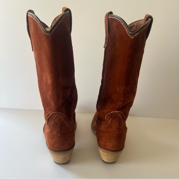 Women's 1974 Wolverine Suede Cowboy Boots - Vintage - Size 6.5 - Picture 5 of 10